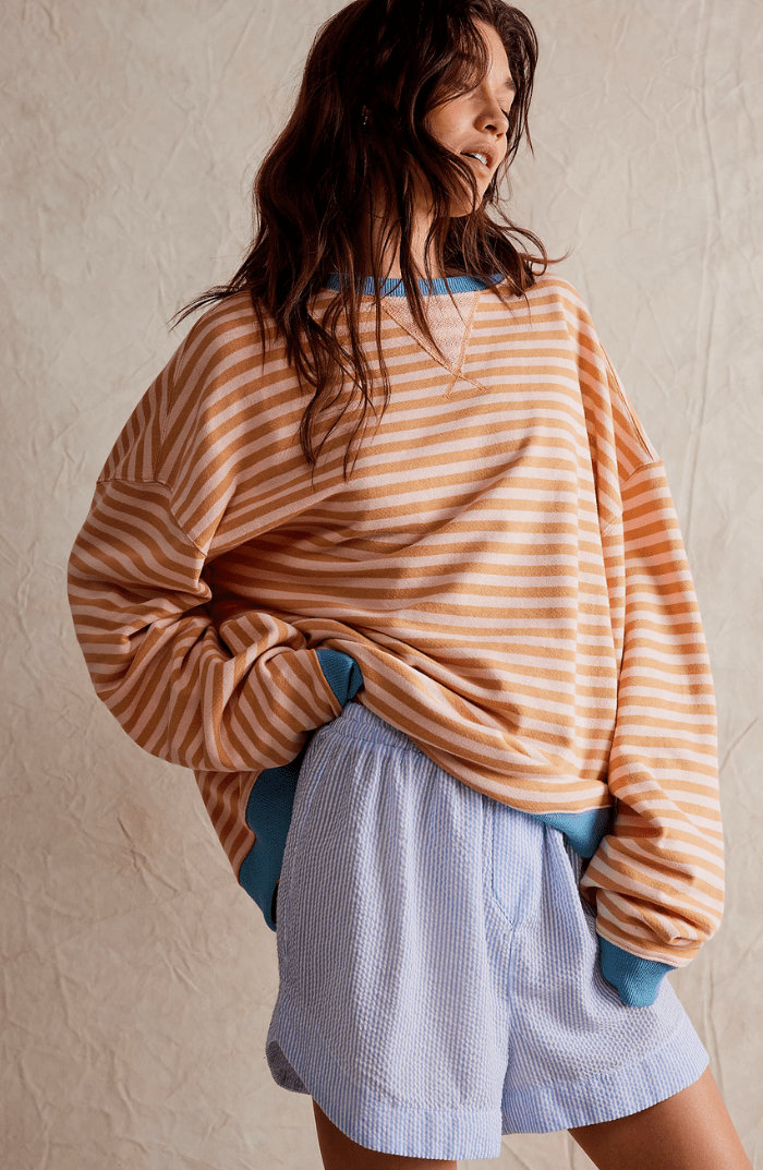 Pull Oversize mit weichen Streifen | STRIPECOZY™