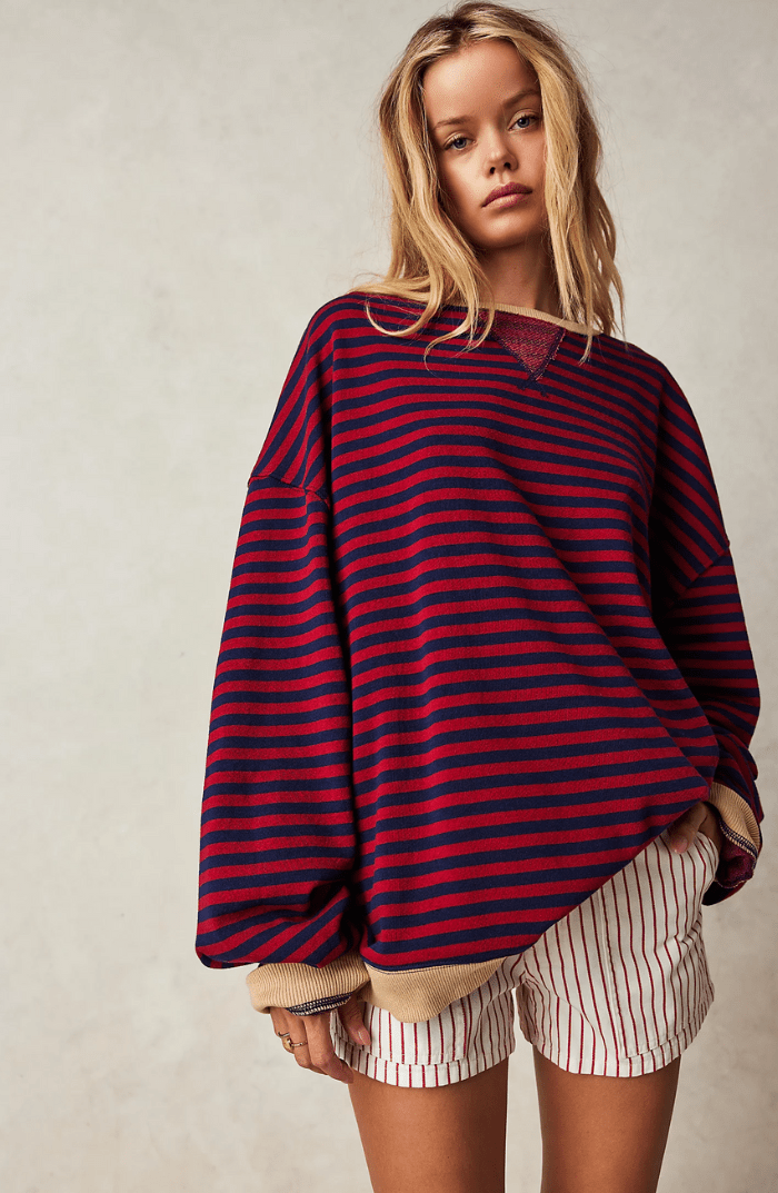 Pull Oversize mit weichen Streifen | STRIPECOZY™