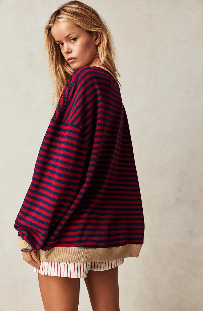 Pull Oversize mit weichen Streifen | STRIPECOZY™