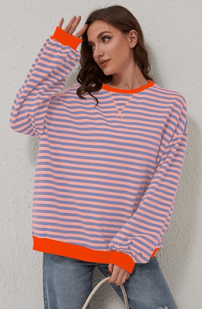 Pull Oversize mit weichen Streifen | STRIPECOZY™
