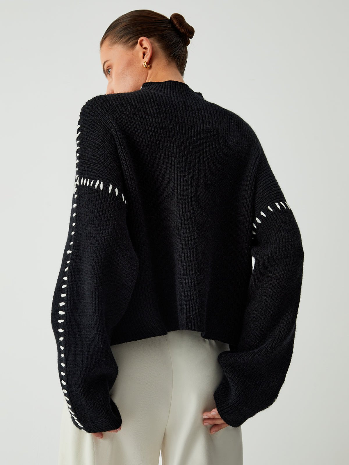 Pull Oversize mit Stehkragen | FOCUSKNIT™