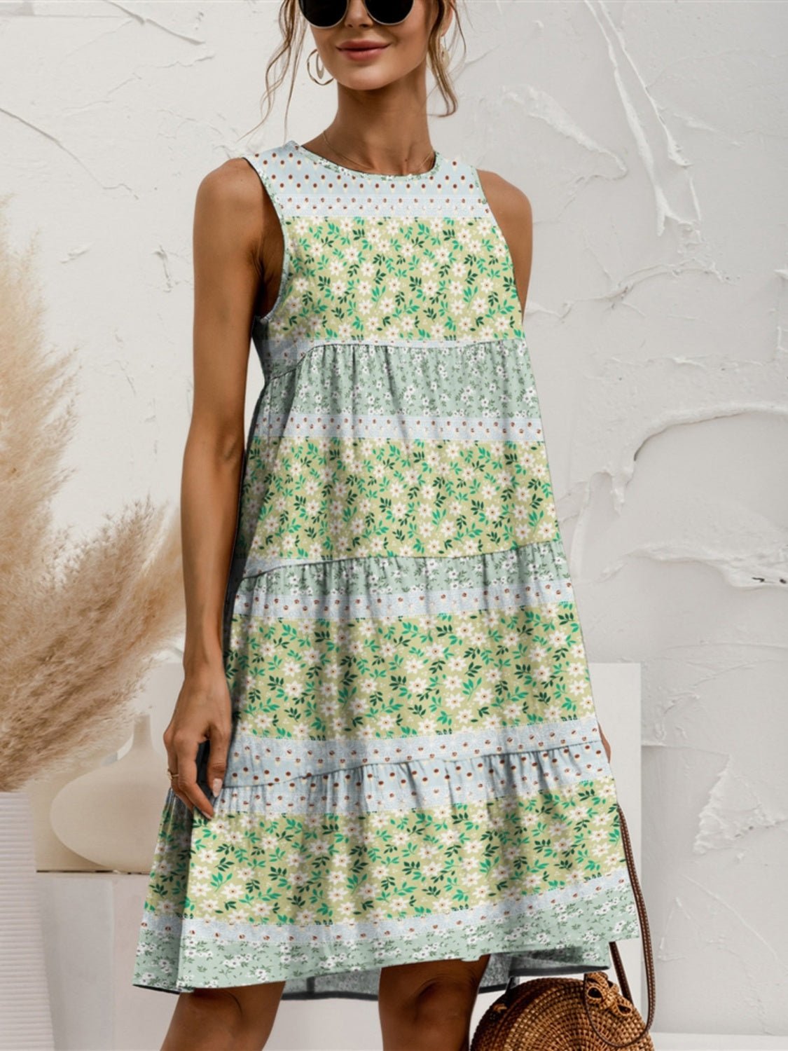 Ärmelloses Blumenkleid | GULIETA