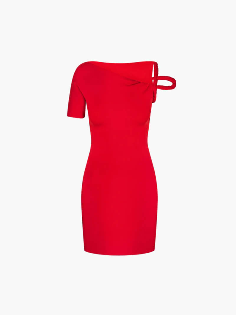 Moderne taillierte gedrehte Robe | TWISTGLAM™