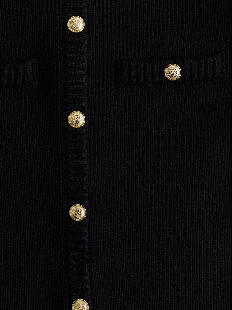 Elegantes tailliertes Knopfkleid aus Jersey | FITCHIC™