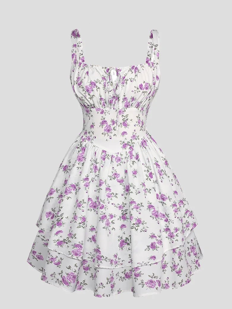 Bustierkleid mit zweilagigem Volant | ISADORA
