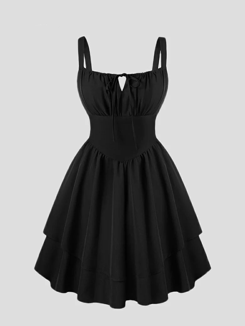 Bustierkleid mit zweilagigem Volant | ISADORA