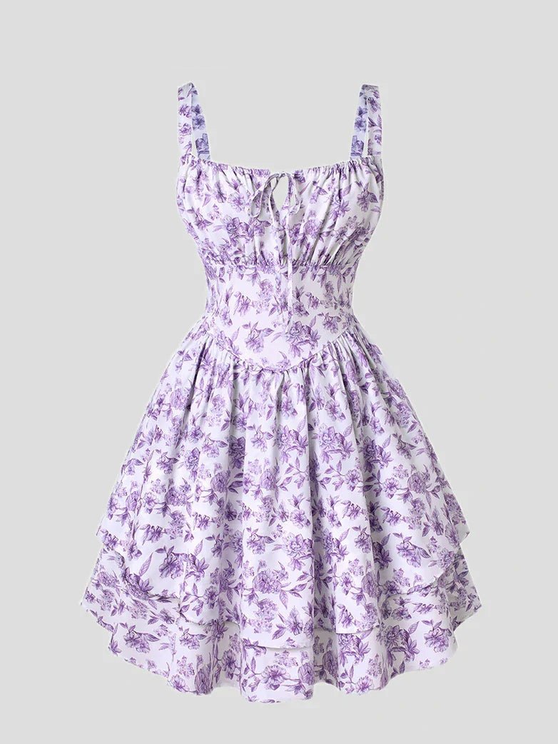Bustierkleid mit zweilagigem Volant | ISADORA