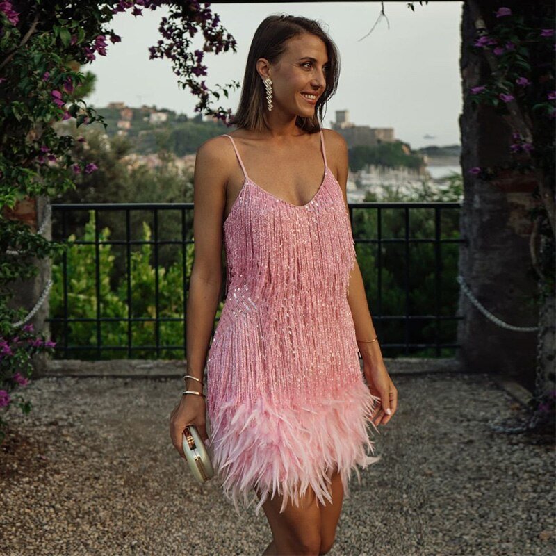 Satin Cocktailkleid mit dünnen Trägern | SÉLENA