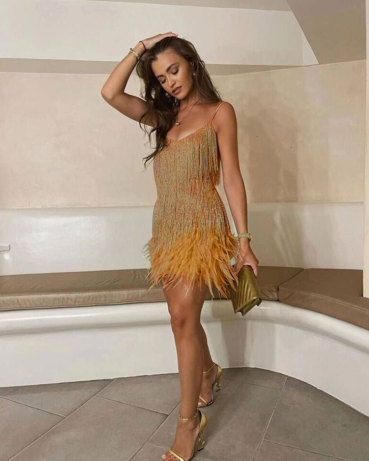 Satin Cocktailkleid mit dünnen Trägern | SÉLENA