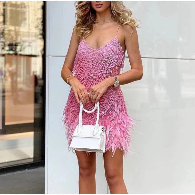 Satin Cocktailkleid mit dünnen Trägern | SÉLENA