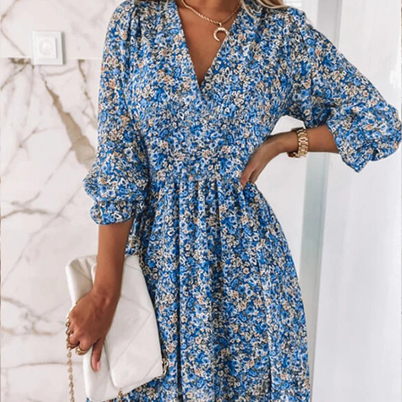 Bequemer bedruckter Blumenrock für Damen | LORENA