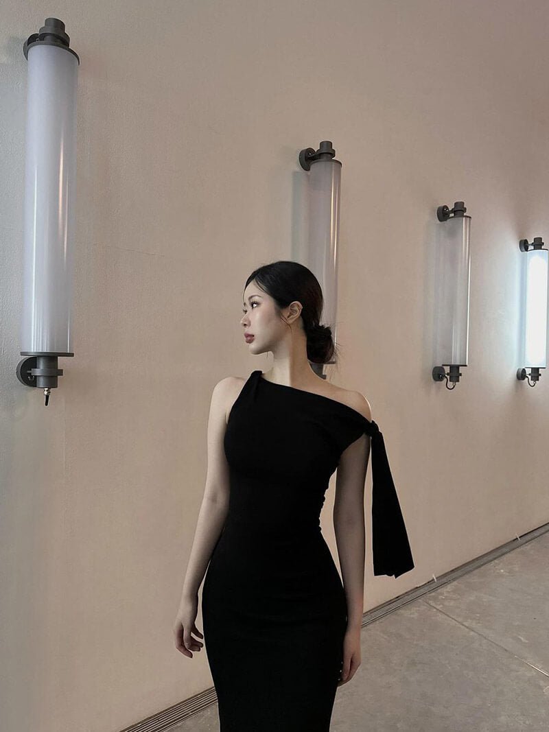 Elegantes langes gebundenes Kleid | CHICKNIT™