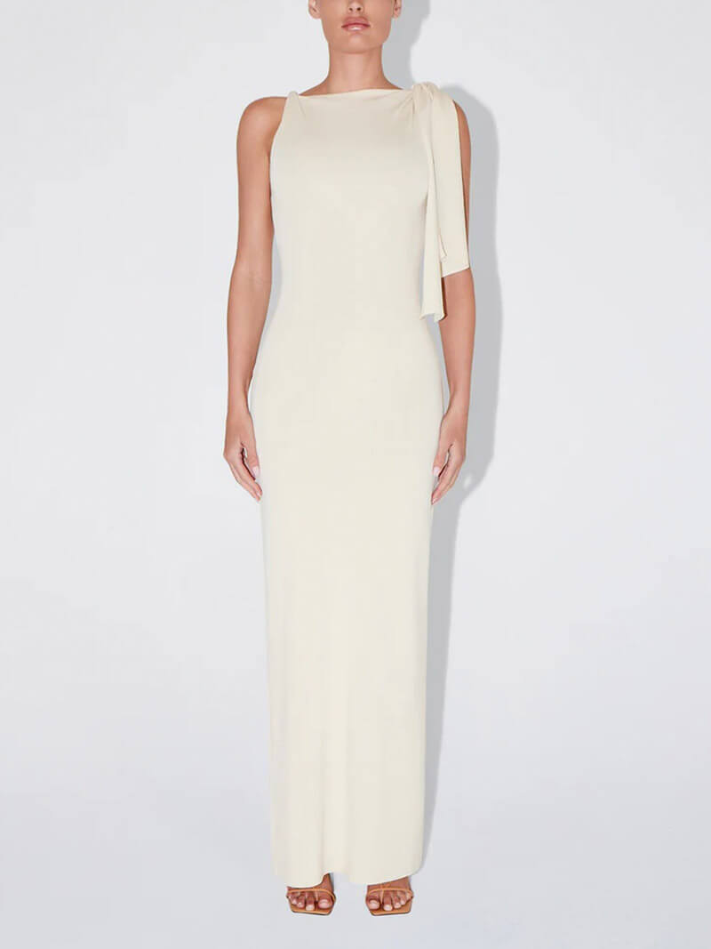 Elegantes langes gebundenes Kleid | CHICKNIT™