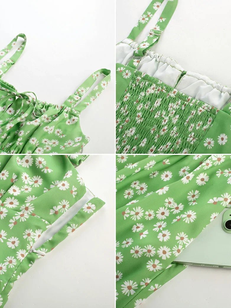 Midikleid im Boho-Stil mit Blumenmuster und Taschen | MARCELINE