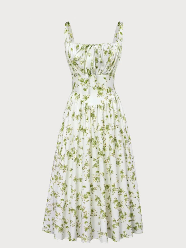 Midikleid im Boho-Stil mit Blumenmuster und Taschen | MARCELINE
