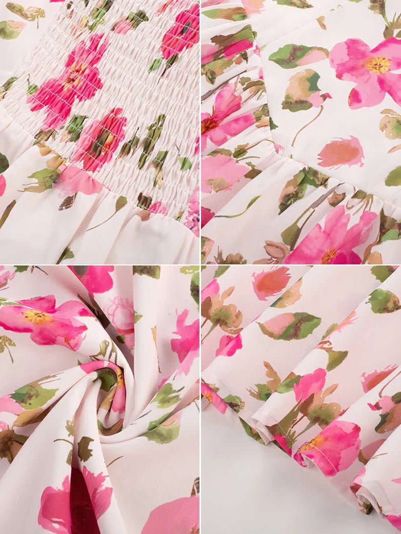 Midikleid im Boho-Stil mit Blumenmuster und Taschen | MARCELINE