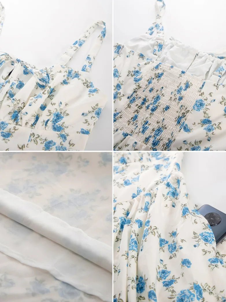 Midikleid im Boho-Stil mit Blumenmuster und Taschen | MARCELINE