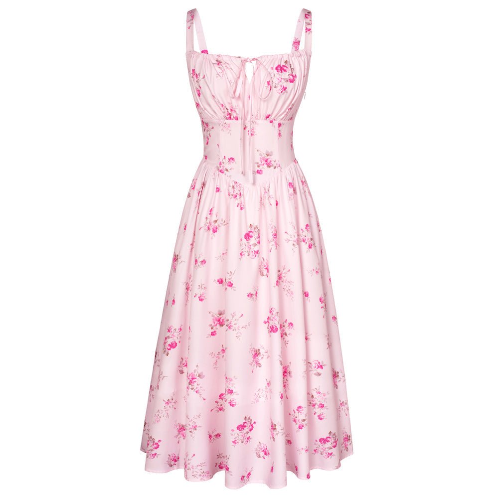 Midikleid im Boho-Stil mit Blumenmuster und Taschen | MARCELINE