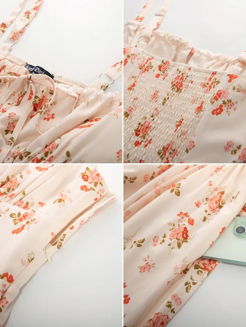Midikleid im Boho-Stil mit Blumenmuster und Taschen | MARCELINE