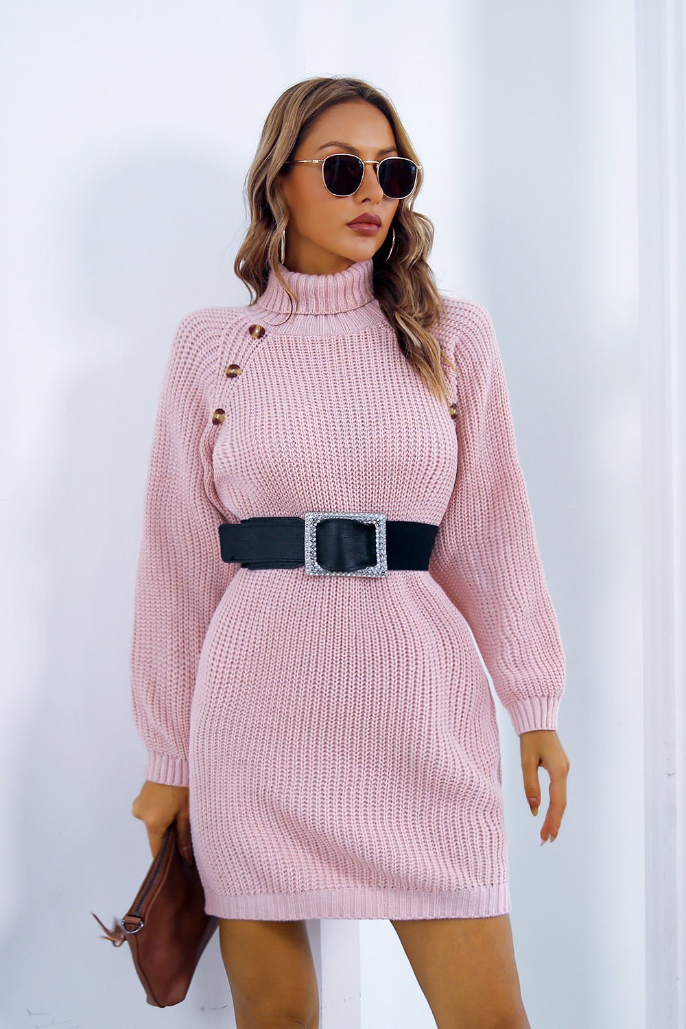 Mini-Pulloverkleid mit Rollkragen | FENYA™