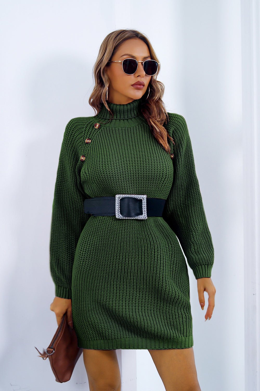 Mini-Pulloverkleid mit Rollkragen | FENYA™
