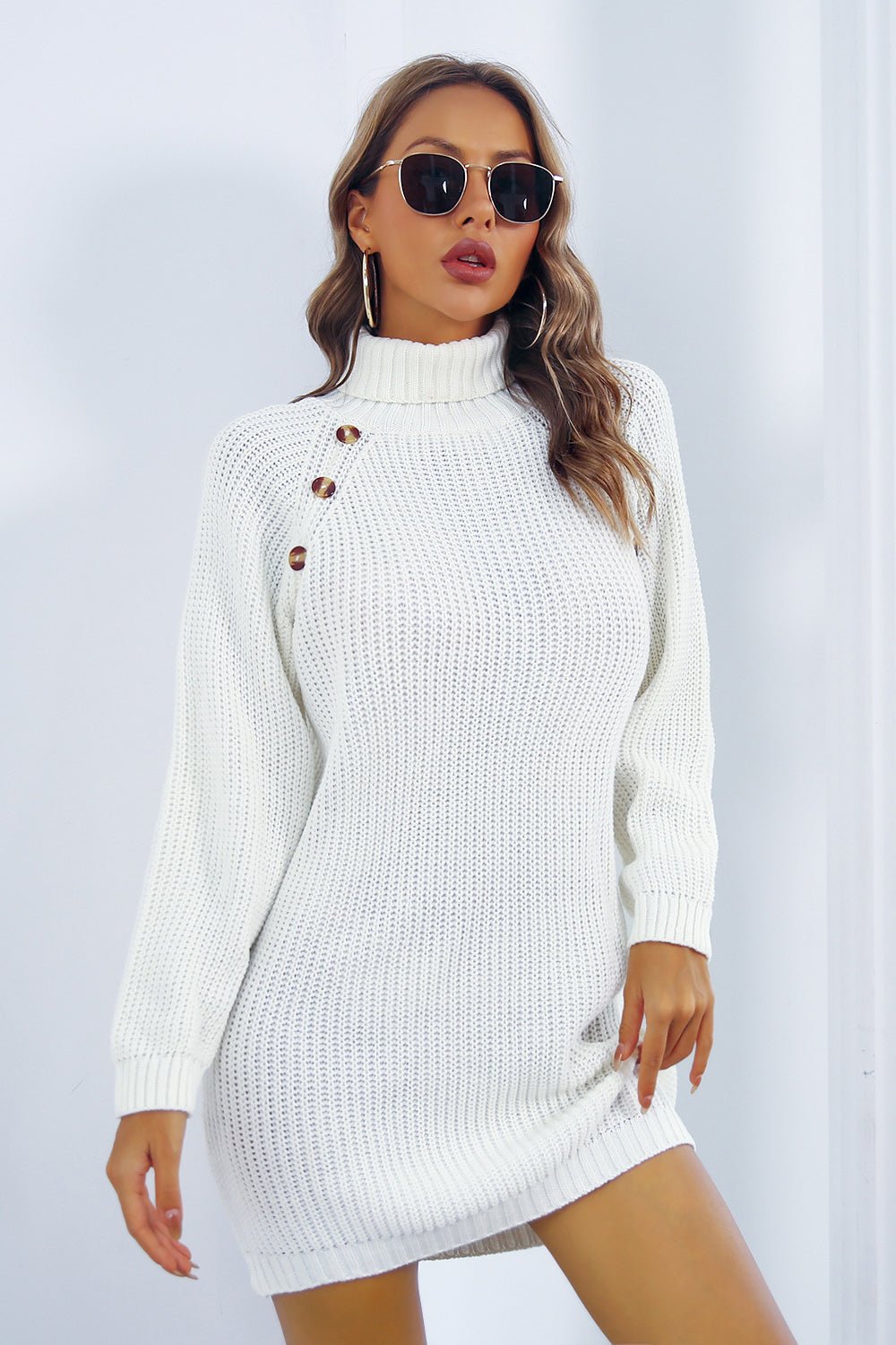 Mini-Pulloverkleid mit Rollkragen | FENYA™