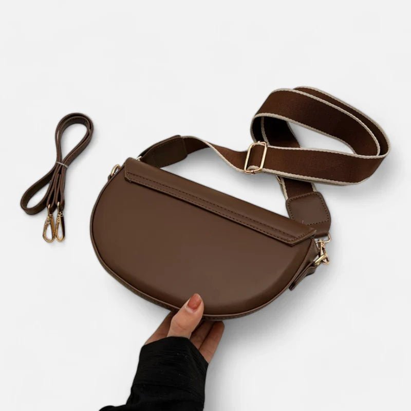 Chic Halbmond Leder Bauchtasche | DEMILUNA