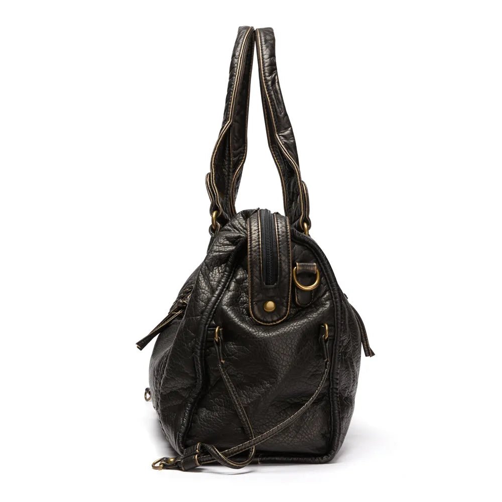 Vintage Damen Handtasche Schwarz für Studenten | GOLDENA
