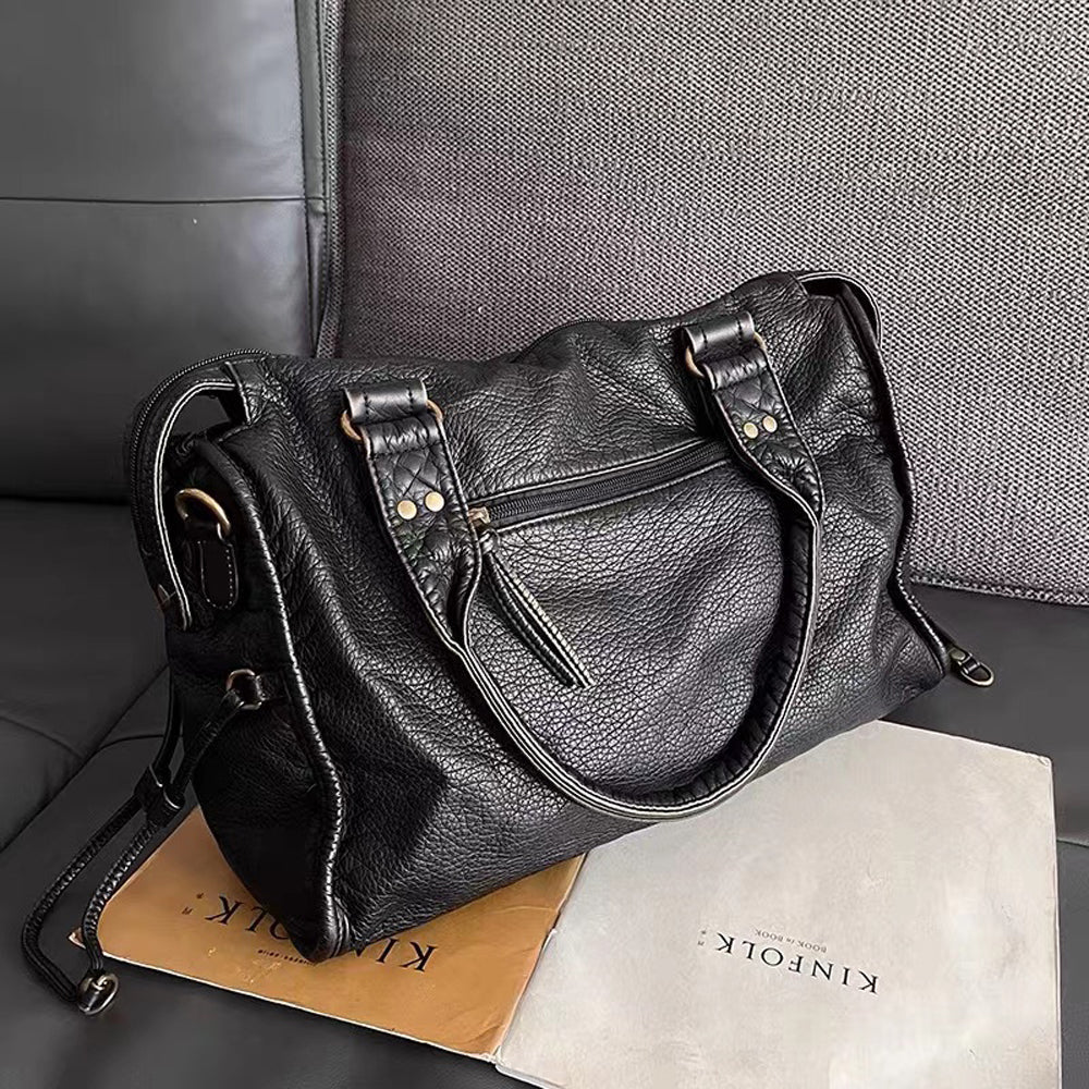 Vintage Damen Handtasche Schwarz für Studenten | GOLDENA