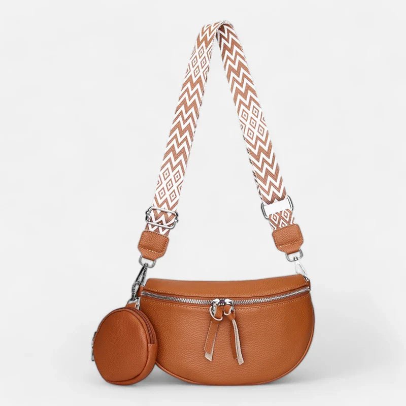Leder-Bauchtasche mit Schulterriemen und Geldbörse | CAMILLA