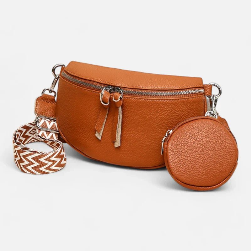 Leder-Bauchtasche mit Schulterriemen und Geldbörse | CAMILLA