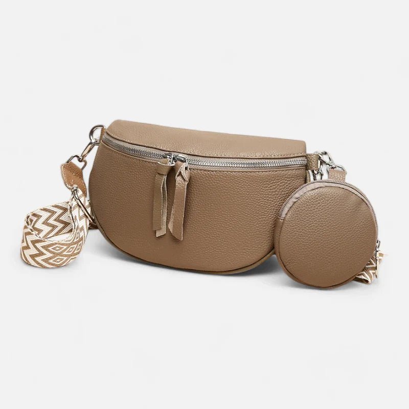 Leder-Bauchtasche mit Schulterriemen und Geldbörse | CAMILLA