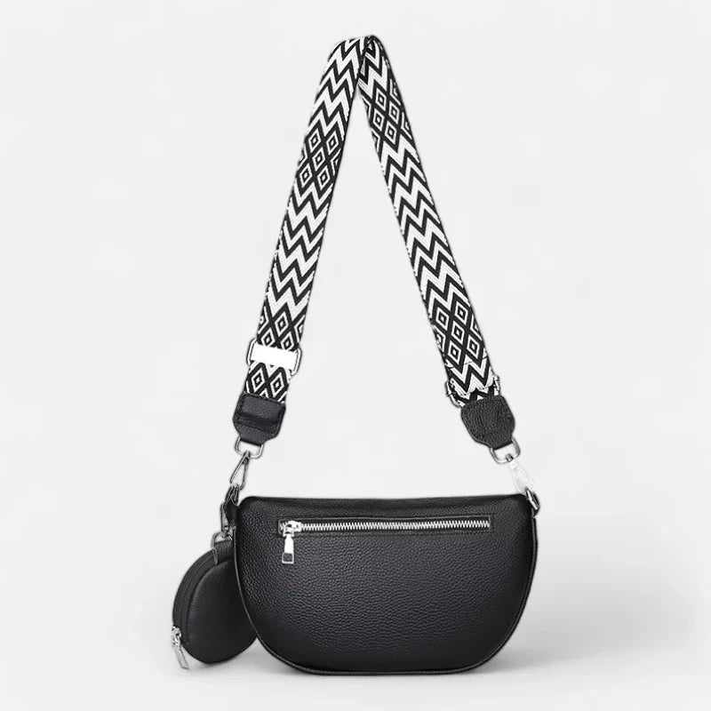 Leder-Bauchtasche mit Schulterriemen und Geldbörse | CAMILLA