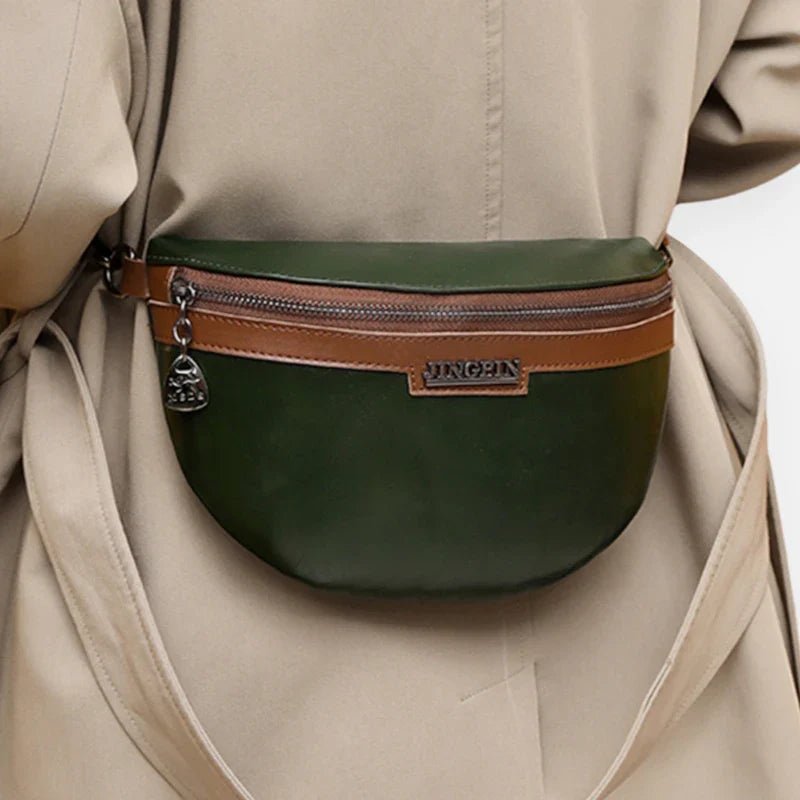 Schicke Bauchtasche aus Leder mit Schulterriemen | GENEVA