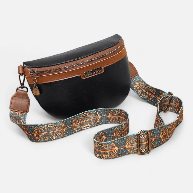 Schicke Bauchtasche aus Leder mit Schulterriemen | GENEVA