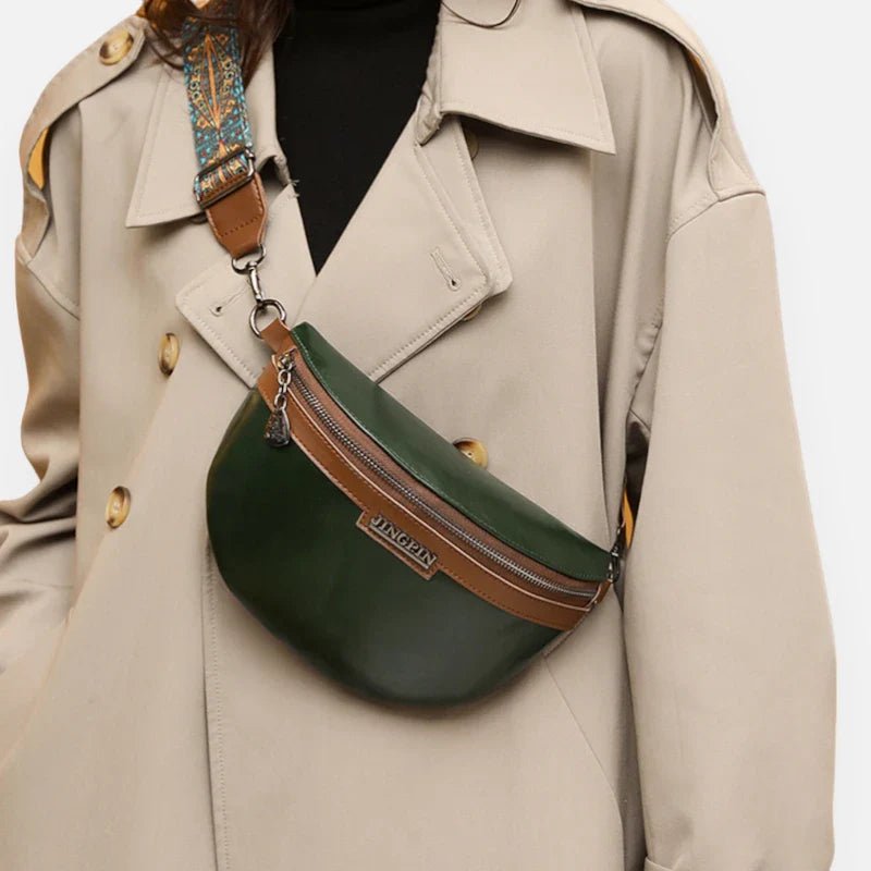 Schicke Bauchtasche aus Leder mit Schulterriemen | GENEVA