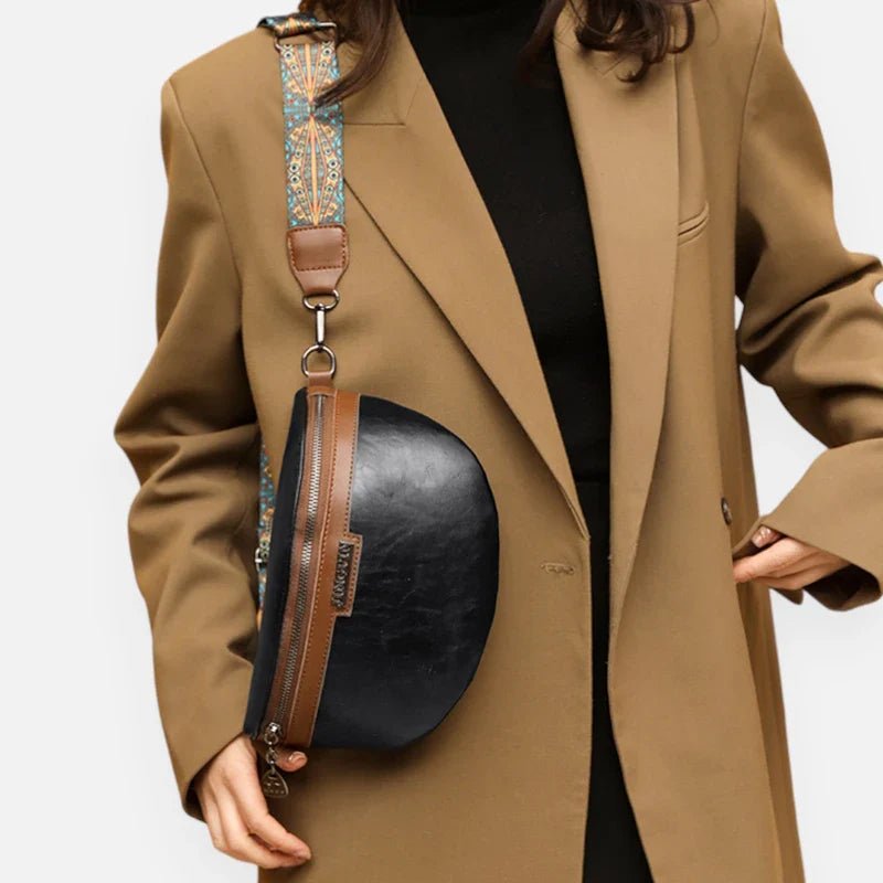Schicke Bauchtasche aus Leder mit Schulterriemen | GENEVA