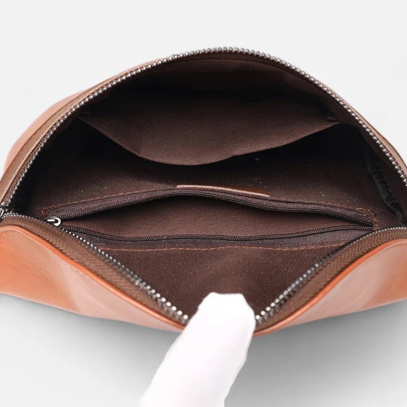Schicke Bauchtasche aus Leder mit Schulterriemen | GENEVA