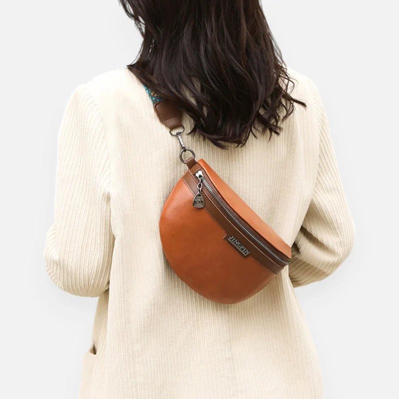 Schicke Bauchtasche aus Leder mit Schulterriemen | GENEVA