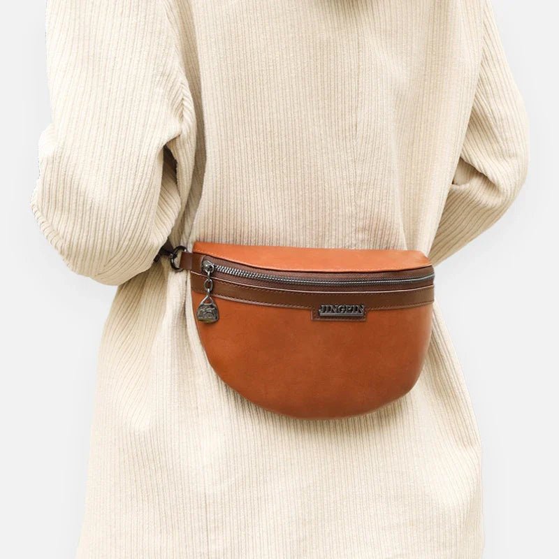 Schicke Bauchtasche aus Leder mit Schulterriemen | GENEVA