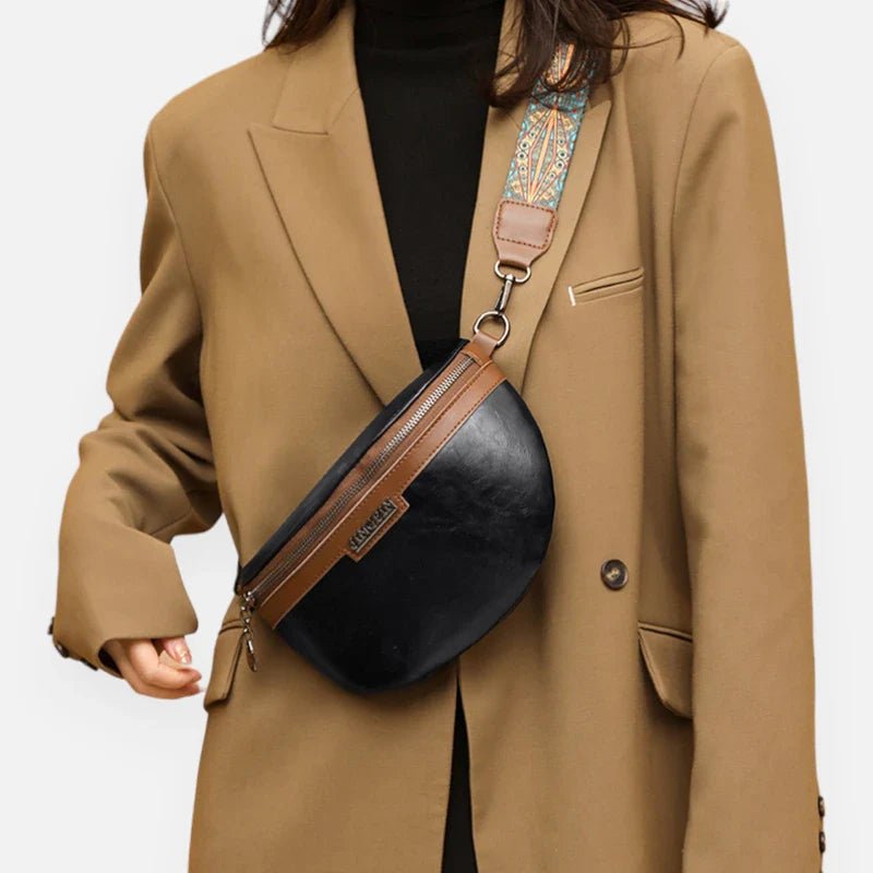 Schicke Bauchtasche aus Leder mit Schulterriemen | GENEVA