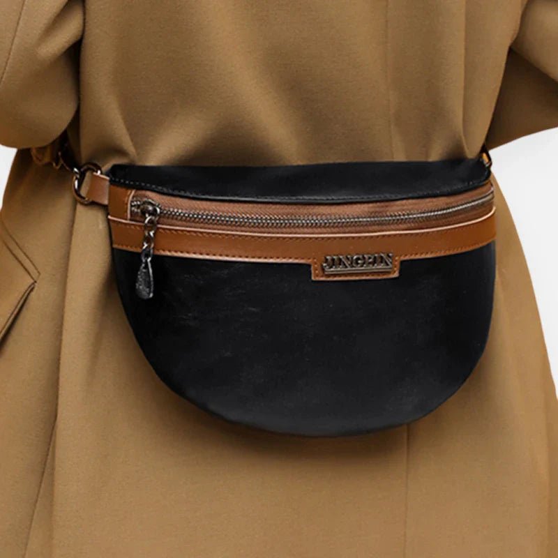Schicke Bauchtasche aus Leder mit Schulterriemen | GENEVA