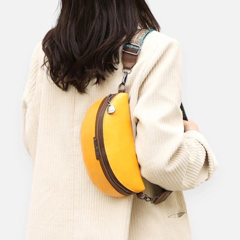 Schicke Bauchtasche aus Leder mit Schulterriemen | GENEVA
