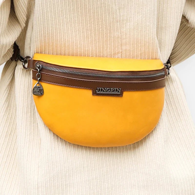 Schicke Bauchtasche aus Leder mit Schulterriemen | GENEVA