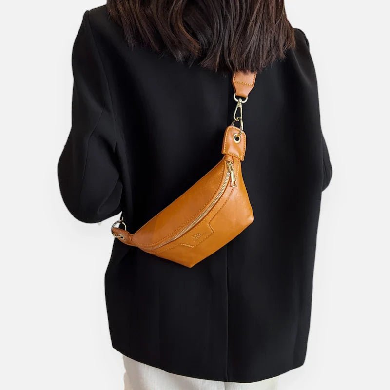 Schicke Leder-Bauchtasche mit Schulterriemen | ROBBIE
