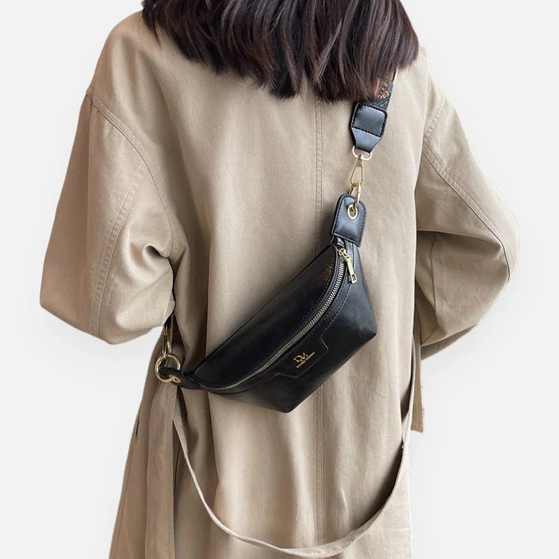 Schicke Leder-Bauchtasche mit Schulterriemen | ROBBIE
