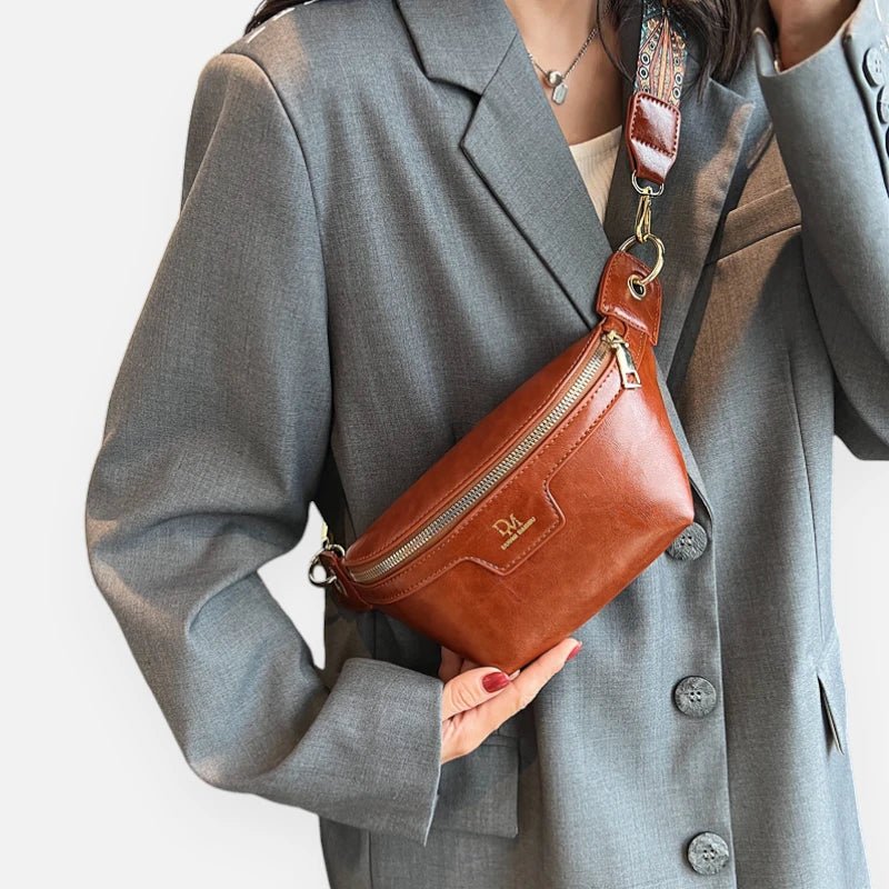 Schicke Leder-Bauchtasche mit Schulterriemen | ROBBIE