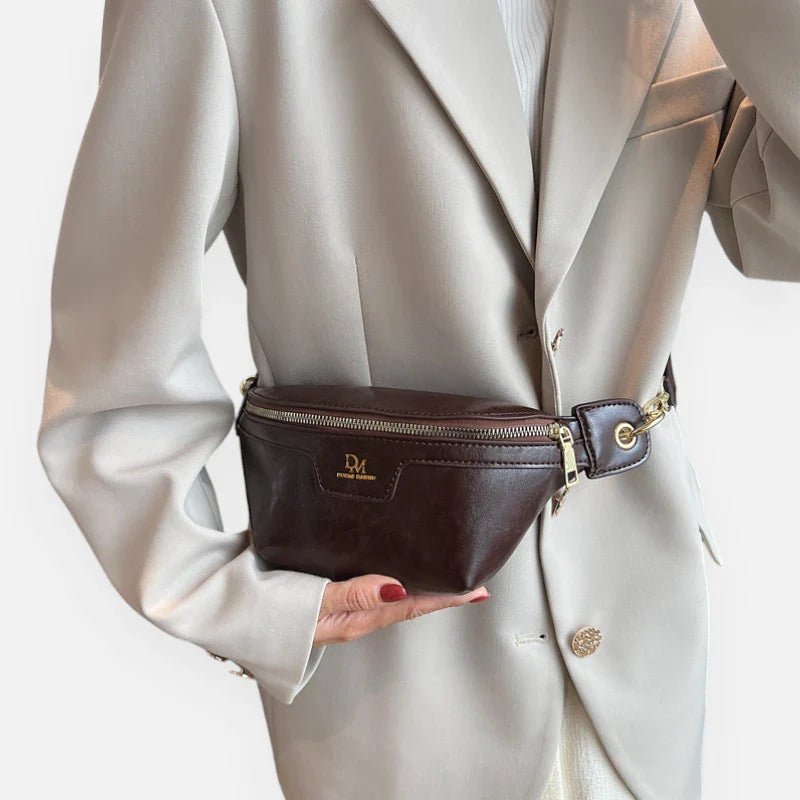 Schicke Leder-Bauchtasche mit Schulterriemen | ROBBIE