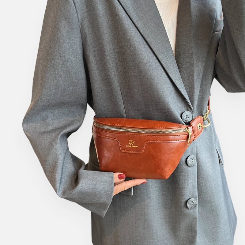 Schicke Leder-Bauchtasche mit Schulterriemen | ROBBIE