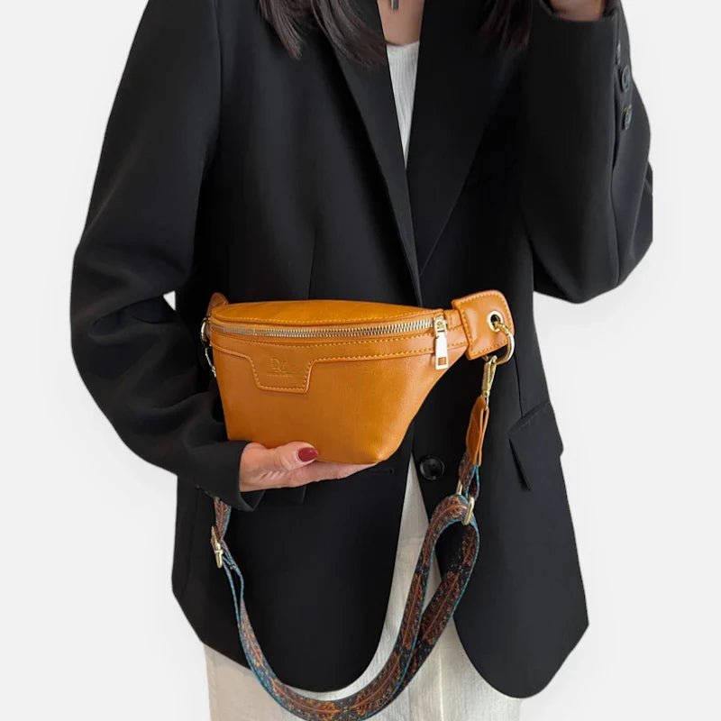 Schicke Leder-Bauchtasche mit Schulterriemen | ROBBIE